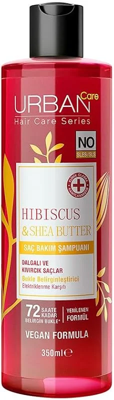 Urban Care Hibiscus & Shea Butter Bukle Belirginleştirici Saç Bakım Şampuanı, 350 Mililitre, Vegan — Saç bakımı