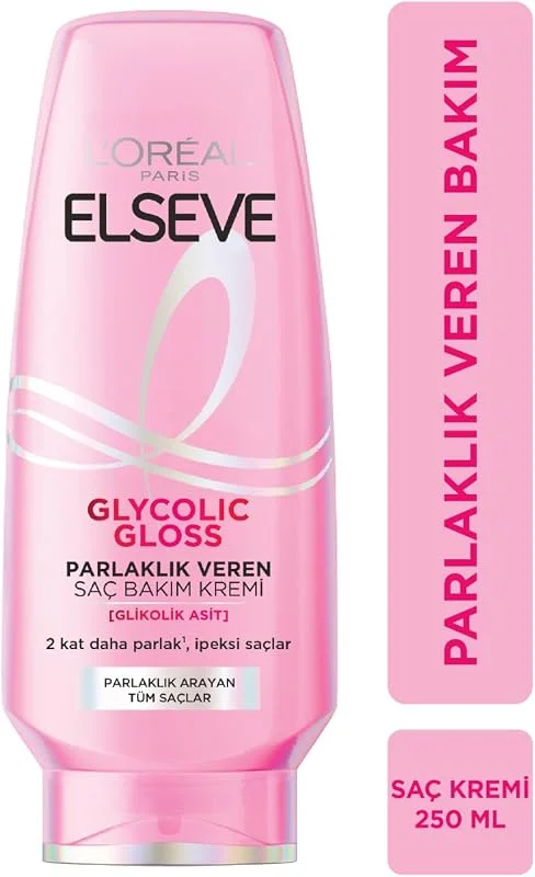 L'Oreal Paris Elseve Glycolic Gloss Parlaklık Veren Saç Bakım Kremi 250ml — Saç bakımı