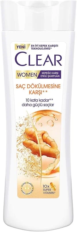 Clear Women Saç Dökülmesine Karşı Zencefil Özü Kepeğe Karşı Etkili Şampuan 350 ml — Saç bakımı