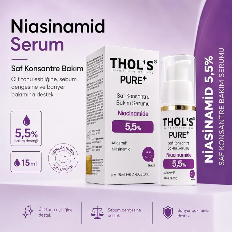THOL’S PURE+ Niacinamide 5, 5% Saf Konsantre Bakım Serumu - 15 ml — Cilt bakımı