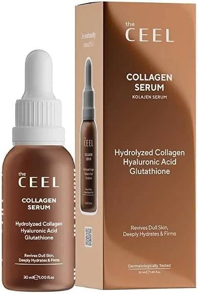 The Ceel Kolajen Serum 30 ml - Hidrolize Kolajen, Hyaluronik Asit ve Glutatyon İçeren Nemlendirici & Dolgun Görünüm Destekleyici Yüz Serumu, Tüm Cilt Tipleri — Cilt bakımı