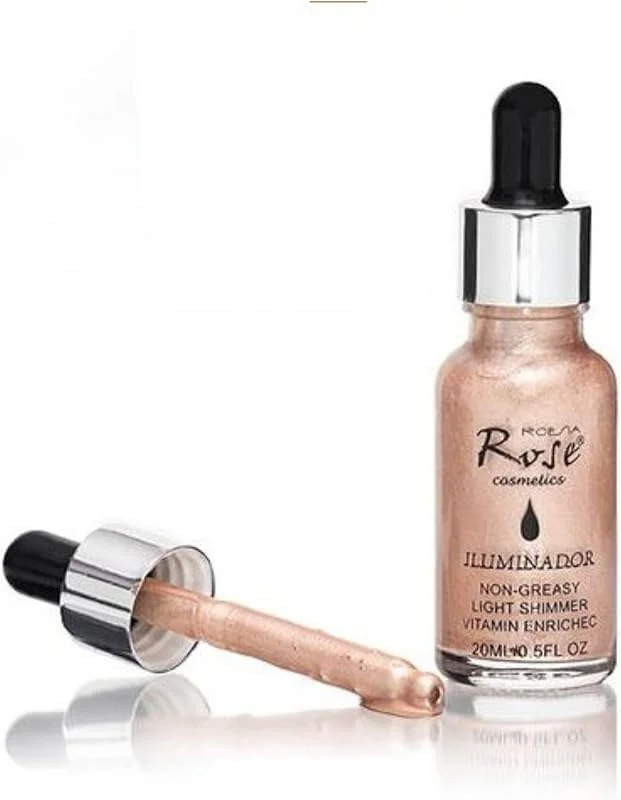 Rose Sıvı Highlighter 20 ml No:2 - Işıltılı Likit Aydınlatıcı - Damlalıklı Yüz ve Vücut Aydınlatıcısı — Makyaj