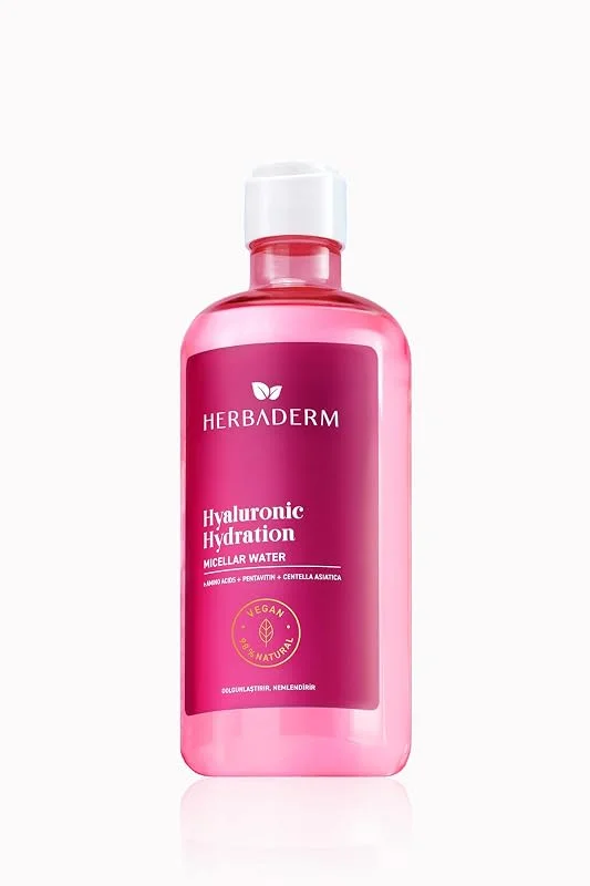 Herbaderm Hyaluronic Hydration, Yoğun Nemlendirici Micellar Makyaj Temizleme Suyu 500 Ml — Cilt bakımı