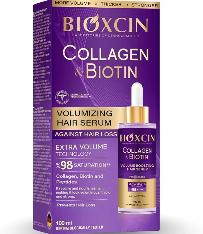 Bioxcin Collagen & Biotin Saç Serumu 100 ml – Saç Dökülmesine Karşı, Hacimlendirici, Hidrolize Kolajen, Biotin ve BioComplex B11 İçerikli — Saç bakımı