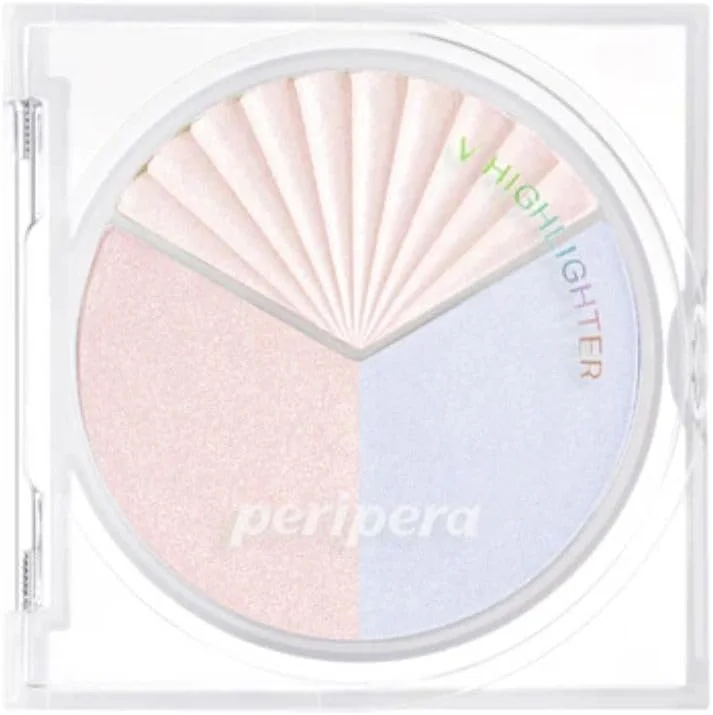 PERIPERA İnci Işıltıları İçeren Aydınlatıcı Paleti V Highlighter Ad (002 Clear Flash) — Makyaj