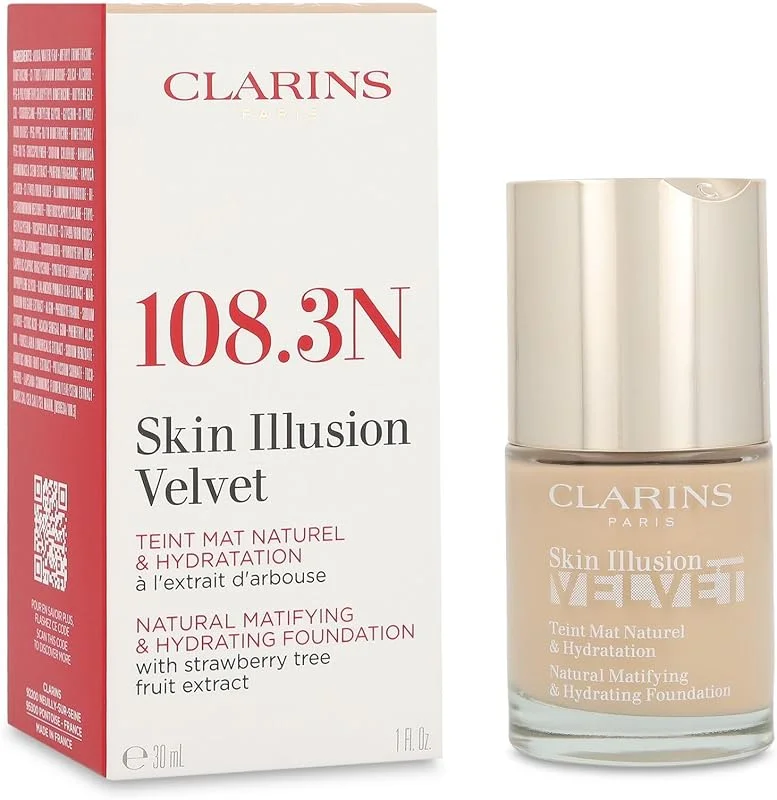 Clarins Skin Illusion Velvet 108.3 Matlaştırıcı Fondöten 30 ml — Cilt bakımı