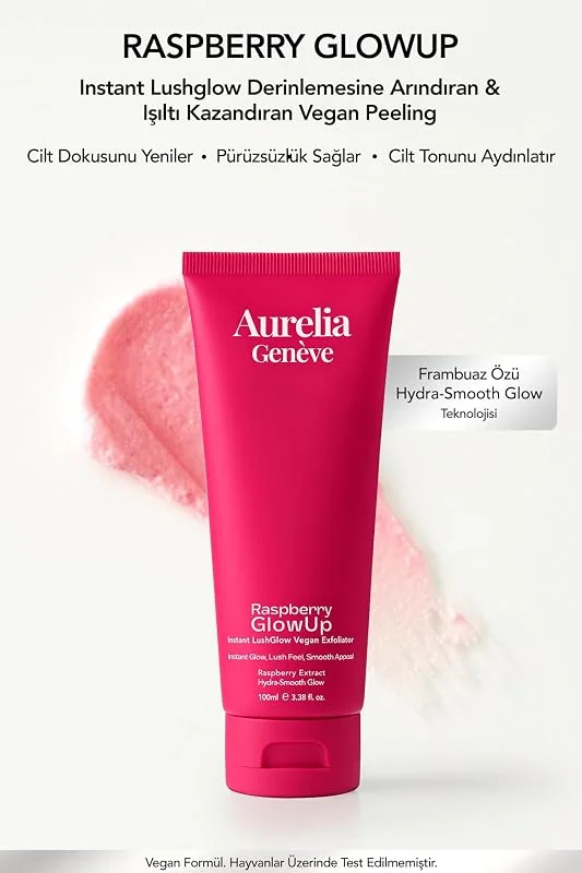 Raspberry Glowup - Instant Lushglow Vegan Exfoliator Yüz Peelingi — Cilt bakımı