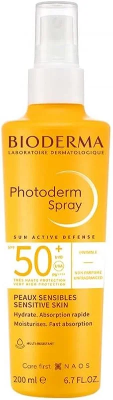 Bioderma Photoderm Spray SPF50+ Tüm Ciltler için Sprey Formda Çok Yüksek Korumalı Güneş Kremi 200 ml — Cilt bakımı