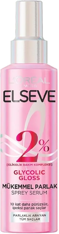 L'Oréal Paris Elseve Glycolic Gloss Mükemmel Parlaklık Veren Saç Bakım Sprey Serumu 150ml — Cilt bakımı