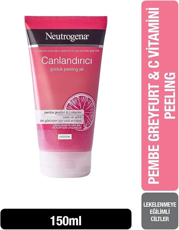 Neutrogena Canlandırıcı Günlük Peeling Jel (Pembe Greyfurt & C Vitamini) 150 Ml — Cilt bakımı