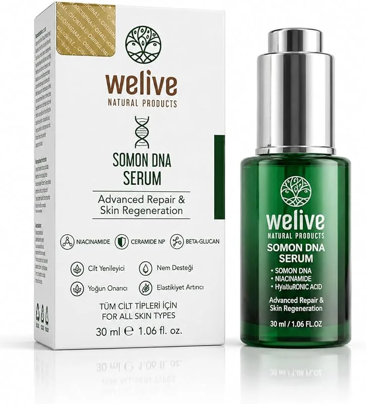 Welive Somon DNA Serum, Hyaluronic Acid, Niacinamide, Ceramide NP ve Beta Glucan ile Gelişmiş Onarım ve Cilt Yenileme Serumu, 30 ml — Cilt bakımı