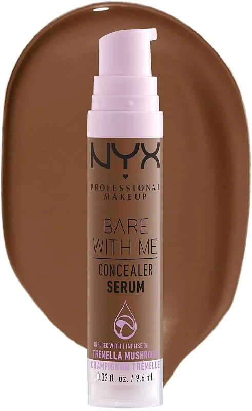 NYX PROFESSIONAL MAKEUP Bare With Me Kapatıcı Serumu, 24 Saate Kadar Hidrasyon İçin Kapatıcı Makyajı - Mocha
