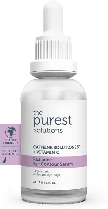 The Purest Solutions, Torbalanma ve Morluk Karşıtı, Aydınlatıcı Kafein Göz Altı Serumu 30 ml (Caffeine 5% + Vitamin C) — Cilt bakımı