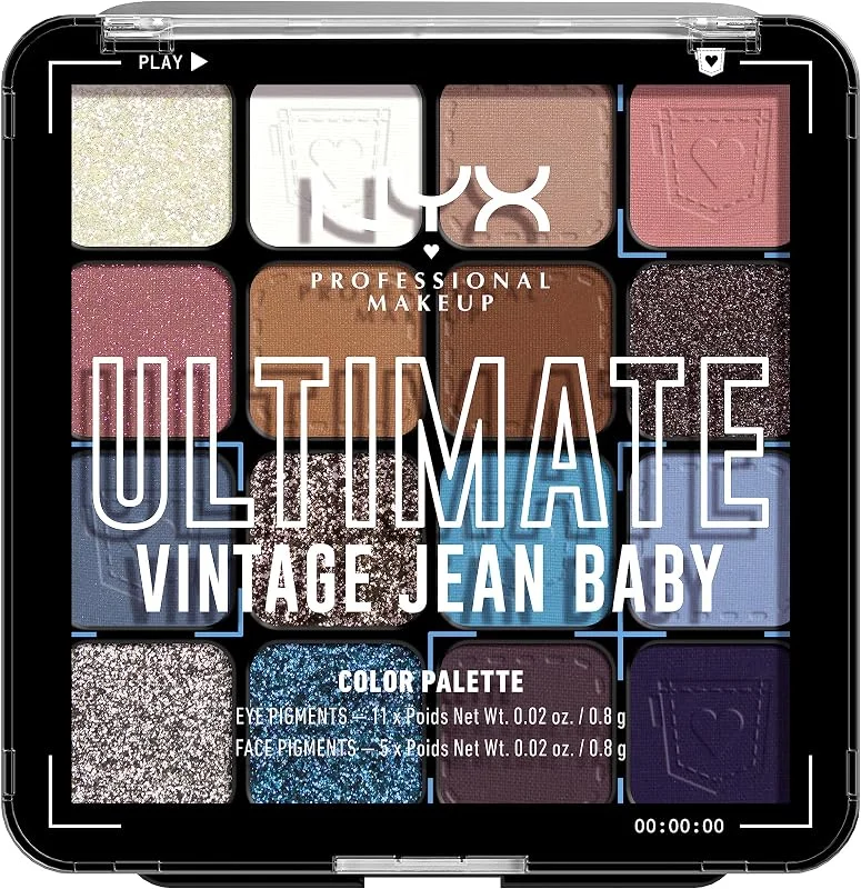 NYX PROFESSIONAL MAKEUP, Ultimate Gölge Paleti, Göz Farı Paleti - Vintage Jean Baby — Makyaj