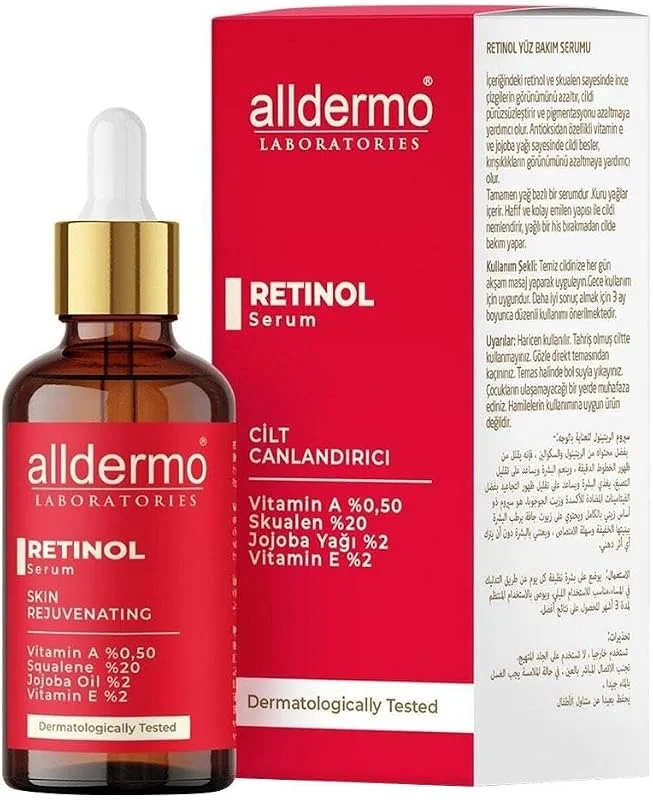 ALLDERMO RETİNOL CİLT CANLANDIRICI GECE SERUMU 30 ML — Cilt bakımı