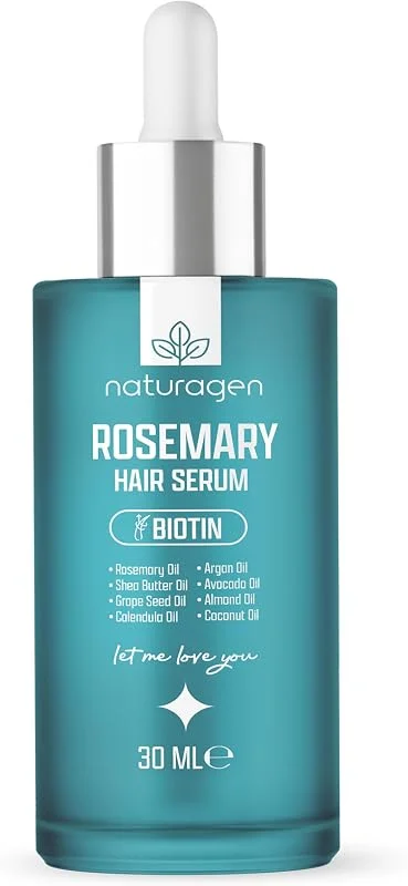 Naturagen Rosemary Hair Serum Biberiye Saç Serumu 30 ml, Yıpranmış Saçlar, Biotin + 7 Farklı Yağ Kompleksi — Saç bakımı