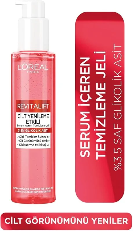 L'Oreal Paris Revitalift Cilt Yenileme Etkili Temizleme Jeli 150ML - Glikolik Asit — Cilt bakımı