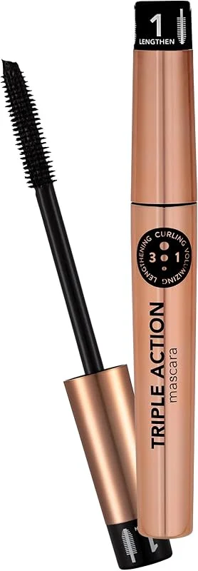 Flormar 3 Kademeli Ayarlanabilir Maskara (SİYAH) - Triple Action Mascara - 001-8690604275588 — Makyaj