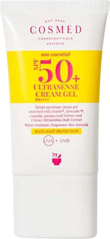 Cosmed Hassas ve Kızarıklığa Eğilimli Ciltler için SPF50+ Yatıştırıcı Güneş Kremi - Ultrasense Cream Gel SPF50+ - 40 ml — Cilt bakımı
