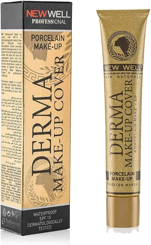 New Well Derma Make-Up Cover Foundation Kapatıcı Fondöten, Copper (50 g) — Makyaj