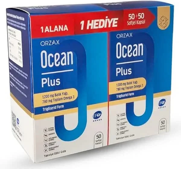 Ocean Plus 1200 Mg Omega3 Balık Yağı 100 Kapsül — Gıda takviyesi