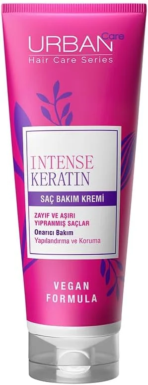 URBAN Care Intense Keratin Aşırı Yıpranmış Saçlara Özel Saç Bakım Kremi 250 ml- Vegan — Saç bakımı