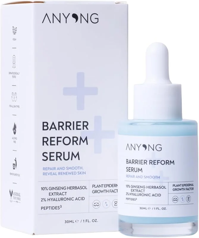 Anyong Bariyer Onarıcı, Kırışıklık ve Yaşlanma Karşıtı Serum (Hyalüronik Asit & Peptit & Seramid & Ginseng) — Cilt bakımı