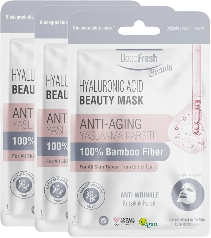 Deep Fresh Collagen Canlandırıcı ve Sıkılaştırıcı Kağıt Yüz Maskesi 3 adet — Cilt bakımı