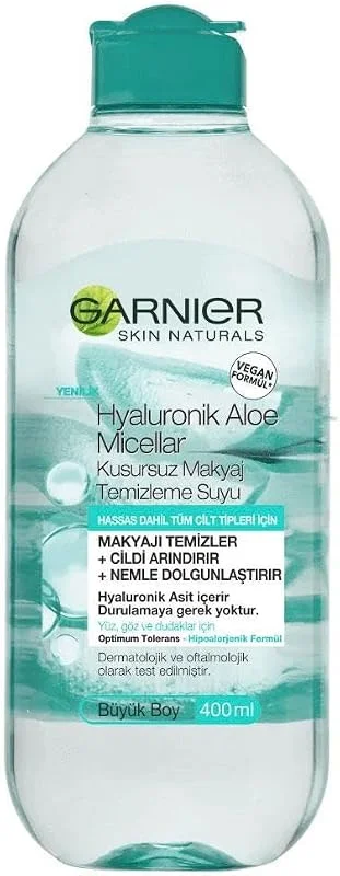 Garnier Skin Naturals Micellar Hyaluronik Aloe Kusursuz Makyaj Temizleme Suyu (400 ml) — Cilt bakımı