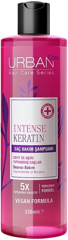 Urban Care Intense Keratin Yoğun Hasar Onarıcı Saç Bakım Şampuanı, 350 Mililitre, Vegan — Saç bakımı