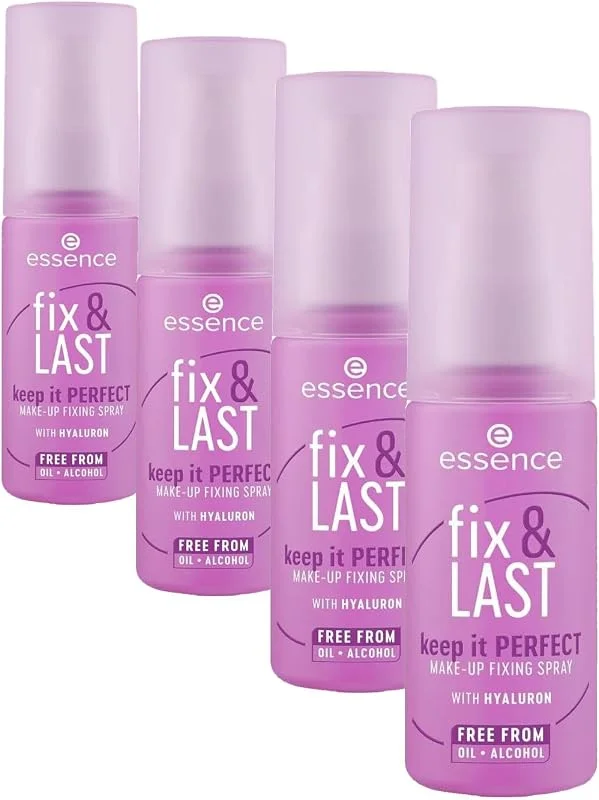 Essence Cosmetics Fix & Last Keep It Perfect Make-Up Fixing Spray (4 paketi) — Makyaj