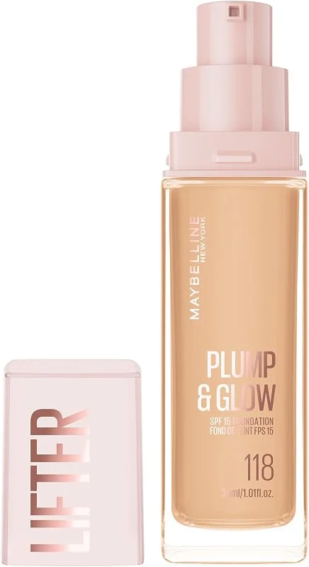 Maybelline New York Lifter Niasinamid ve Hyalüronik Asit İçeren Aydınlatan Fondöten - 118 — Makyaj