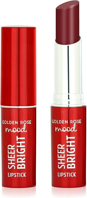 Golden Rose Mood Sheer Bright Lipstick No:108 Rosy Plum - Parlak Ruj — Makyaj