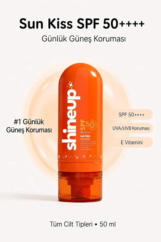 Sun Kiss SPF 50+ Güneş Kremi, Nemlendirici Güneş Koruyucu Yüz Kremi — Cilt bakımı