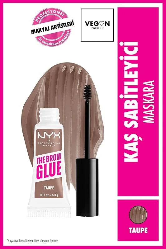 NYX Professional Makeup The Brow Glue Instant Brow Styler Kaş Sabitleyici Maskara, Taupe — Makyaj