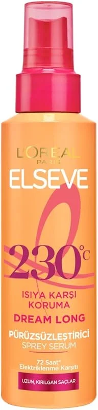 L'Oréal Paris Elseve Dream Long Isıya Karşı Koruyucu & Pürüzsüzleştirici Sprey Serum 150ml — Saç bakımı
