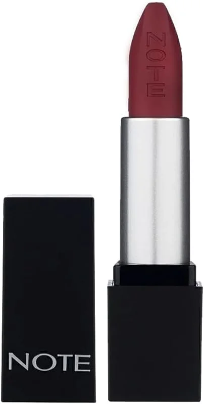 Note Cosmetics Mattever Lipstick 12 Wine Tasting Red Yarı Mat Saten Bitişli Ruj — Makyaj
