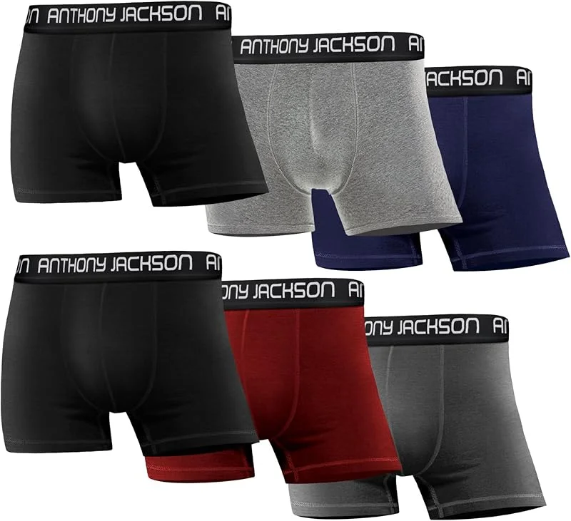 ANTHONY JACKSON 6'LI KUTU PREMIUM BOXER RONIN (SİYAH-FÜME-LACİ-BORDO, 3XL) — Cilt bakımı