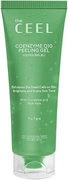 The Ceel Aydınlatıcı Yüz Peeling Jel 100 ml - Aloe Vera, Salatalık Özü ve Coenzyme Q10 İçeren Arındırıcı Yüz Peelingi, Cildi Ölü Hücrelerden Arındıran ve Daha Parlak Görünüm Destekleyici Jel — Cilt bakımı
