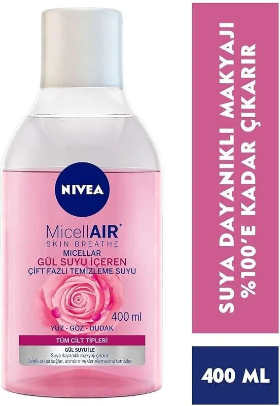 NIVEA Gül Suyu Içeren Çift Fazlı Makyaj Temizleme Suyu 400 Ml 4005900424648 — Cilt bakımı