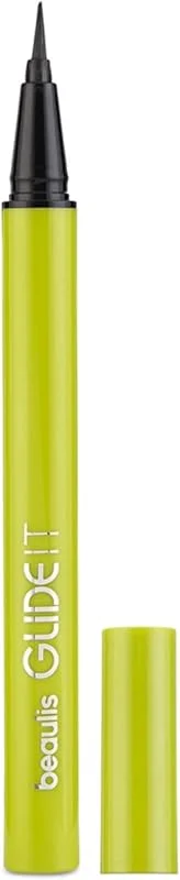 Beaulis Glide It Eyeliner, Kalem Form, Parlak, Su Geçirmez, Bulaşmayan, İnce Uçlu, Uzun Süre Kalıcı, Tekli (100 Black) — Makyaj