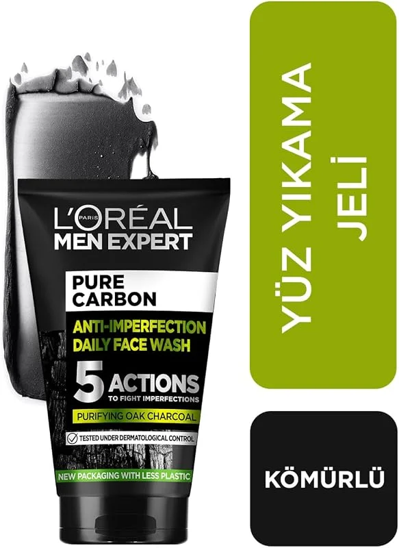 L'Oreal Paris Men Expert Pure Charcoal Cilt Problemlerine Karşı Savaşan Yüz Yıkama Jeli 100 ml — Cilt bakımı