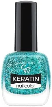 Golden Rose Keratin Nail Color Glitter No: 409 - Keratin İçerikli Güçlendirici Parlak Oje — Makyaj
