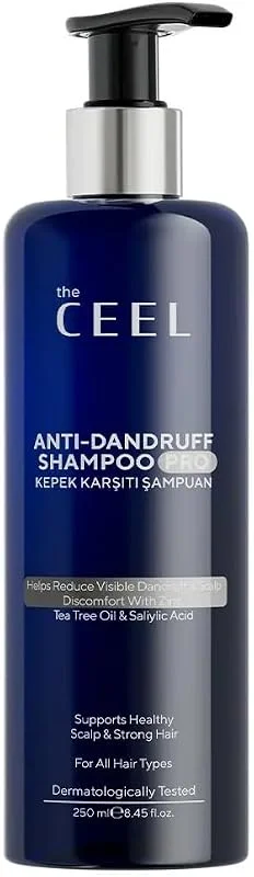 The Ceel Kepek Karşıtı ve Saç Derisi Dengeleyici Bakım Şampuanı 250 ML, Çinko, Salisilik Asit ve Çay Ağacı Yağı Özlü Arındırıcı, Nemlendirici Provitamin B5 — Cilt bakımı
