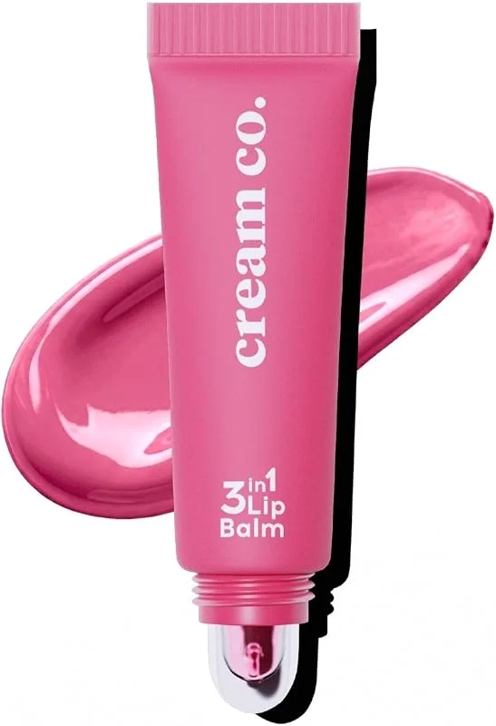 Cream Co. Nemlendirici Parlatıcı 3in1 Lip Balm, Dudak Bakım, Bubblegum Pembe, Hyaluronik Asit Seramid — Makyaj