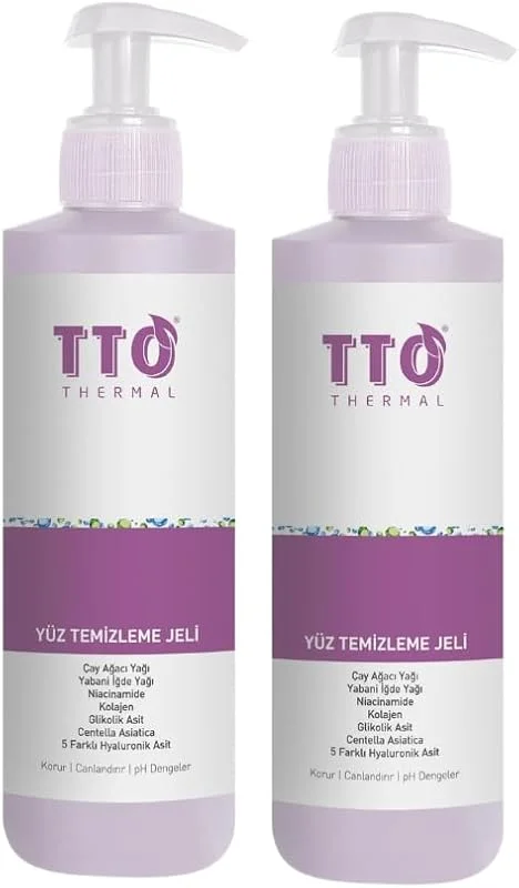 TTO Yüz Temizleme Jeli 200 Ml 2 Adet (Çay Ağacı Yağı, Tea Tree Oıl) — Cilt bakımı