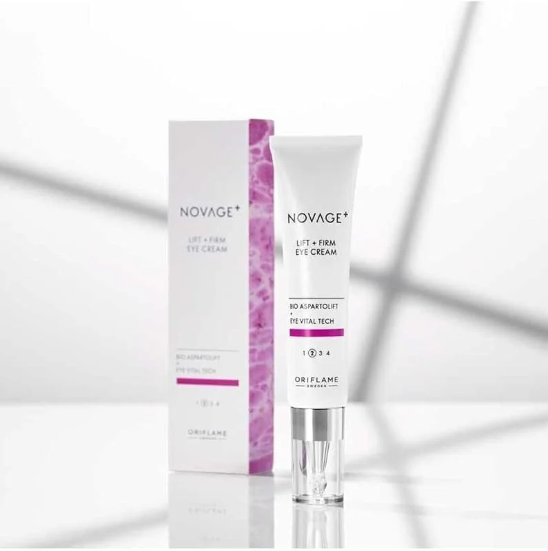Oriflame Novage+ Göz Kapağı Kaldırıcı ve Sıkılaştırıcı Göz Kremi, Lift + Firm — Cilt bakımı