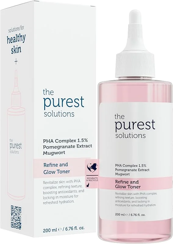 The Purest Solutions Hassas Ciltler İçin Arındırıcı ve Aydınlatıcı PHA Pembe Tonik — Cilt bakımı
