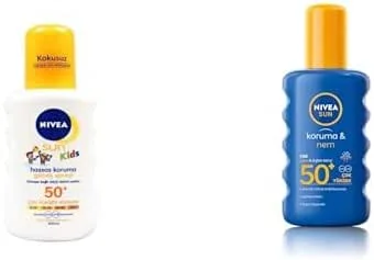 NIVEA Sun çocuk ve yetişkin güneş kremi seti (SPF50+, 2 x 200 ml) — Cilt bakımı