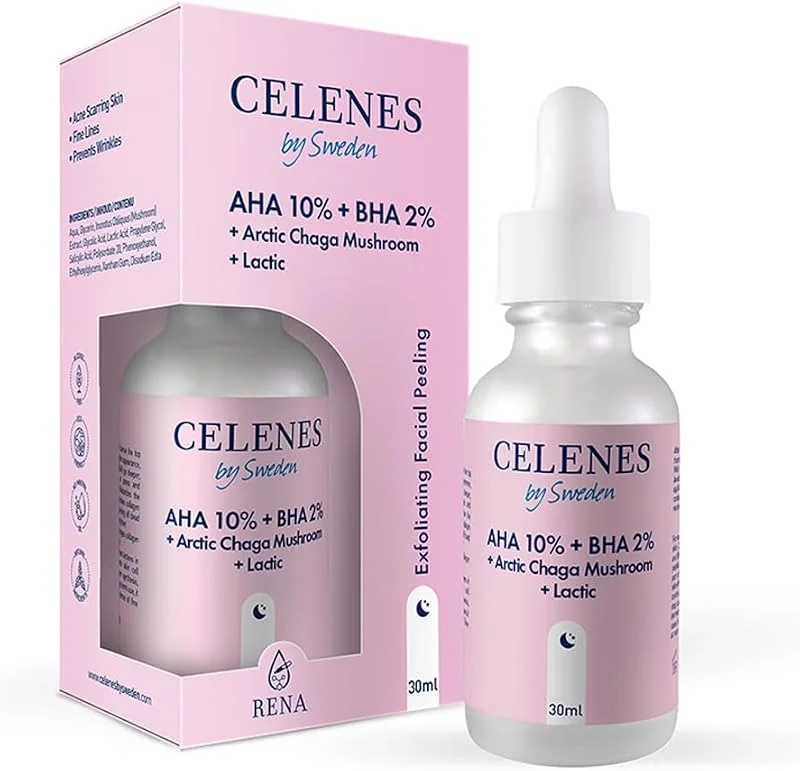 Celenes By Sweden Aha 10% + Bha 2% + Arctic Chaga Mushroom + Lactic Yüz Serumu — Cilt bakımı